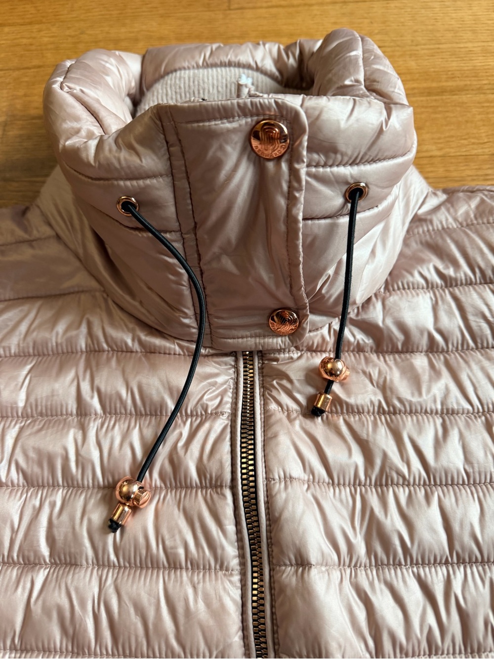 EUC Bernardo PrimaLoft Duck Free Puffer Jacket L Pink Rose Gold hardwear Y2K - Picture 5 of 9